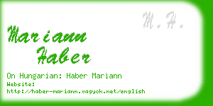 mariann haber business card